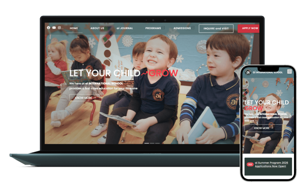 ai INTERNATIONAL SCHOOL様のサイト